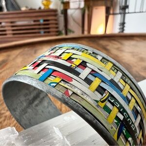 Colorful Woven Metal Bangle